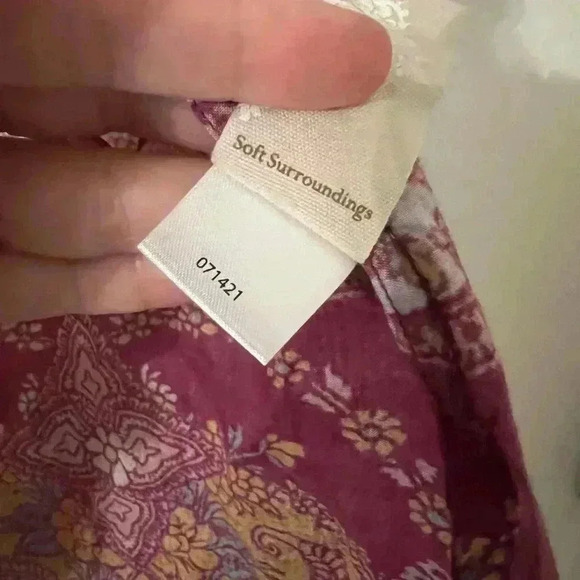 Soft surroundings multicolored floral boho open kimono size S (S138) - Picture 6 of 9